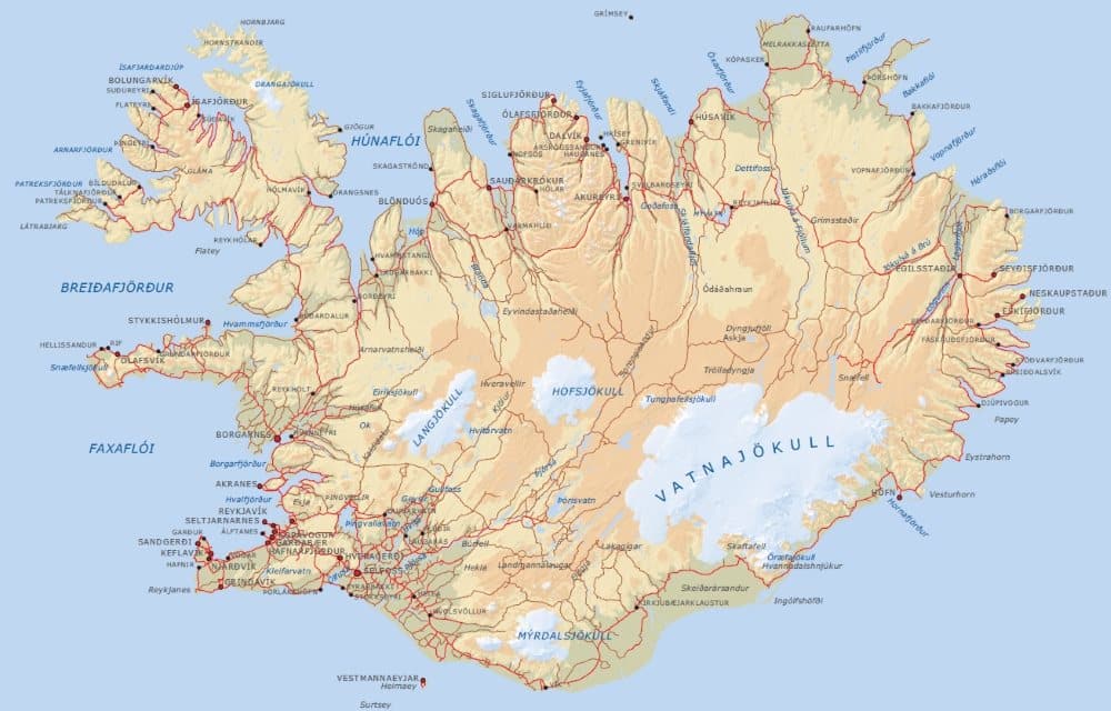 Carte Islande