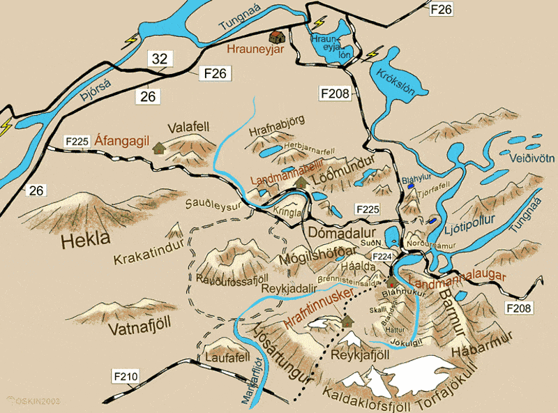 Carte Randonn Ef Bf Bde Islande Landmannalaugar Carte Randonn Ef Bf Bde Islande Landmannalaugar