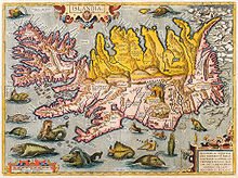 Vielle carte de l'Islande