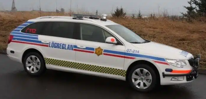 Voiture de la police Islande Voiture de la police Islande