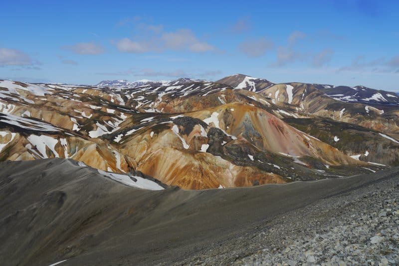 Sud du Landmannalaugar depuis le Blahnukur Sud du Landmannalaugar depuis le Blahnukur