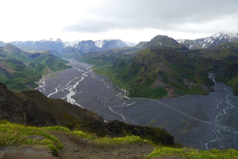 Valahnúkur et vue sur Thorsmork