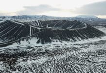Que faire en Islande en mars ? Hverfjall en hiver
