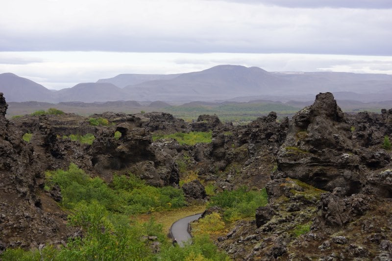 Dimmuborgir cheminées volcaniques