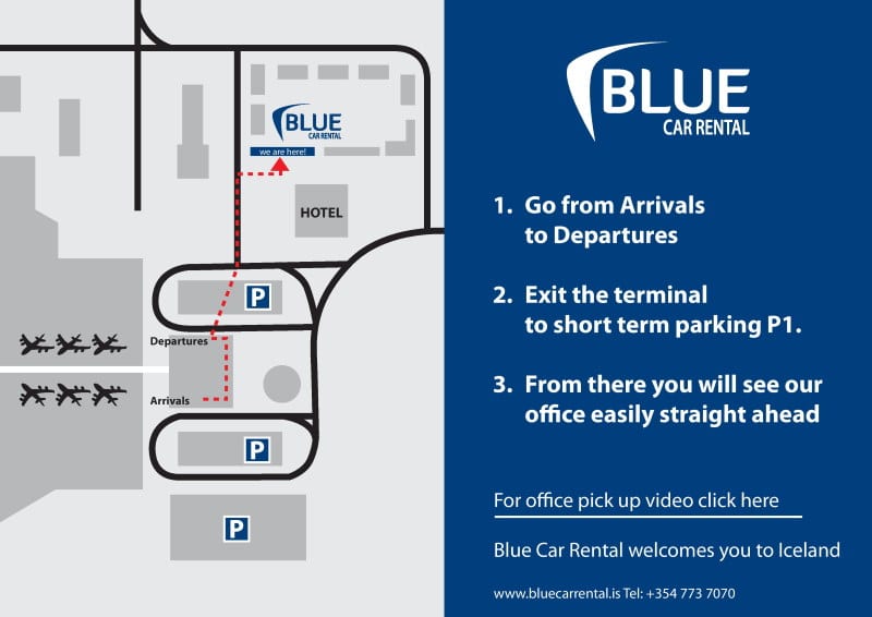 Blue Car Rental location de voiture à l'aéroport de Keflavik