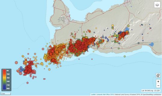 Activité volcanique dans la péninsule de Reykjanes