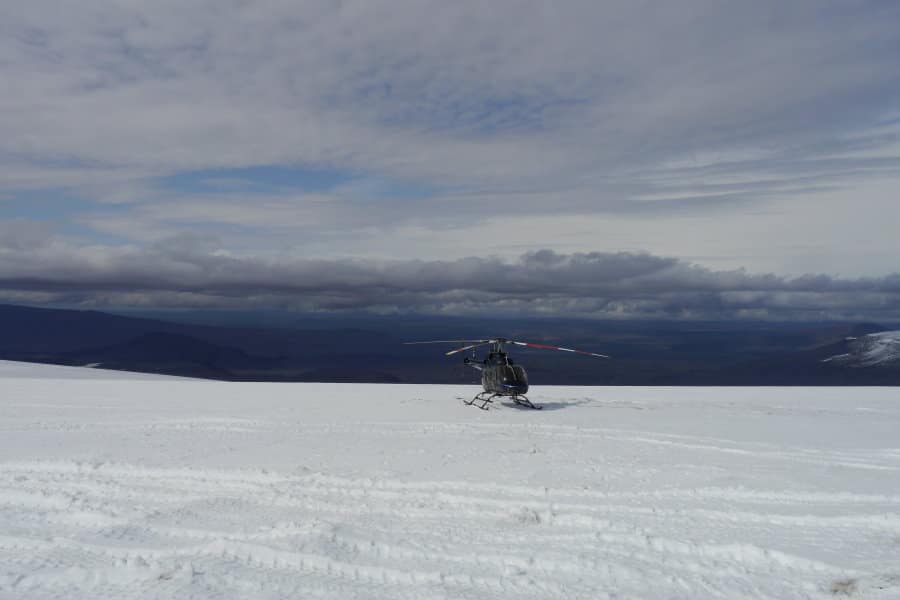 Helico sur le Langjokull