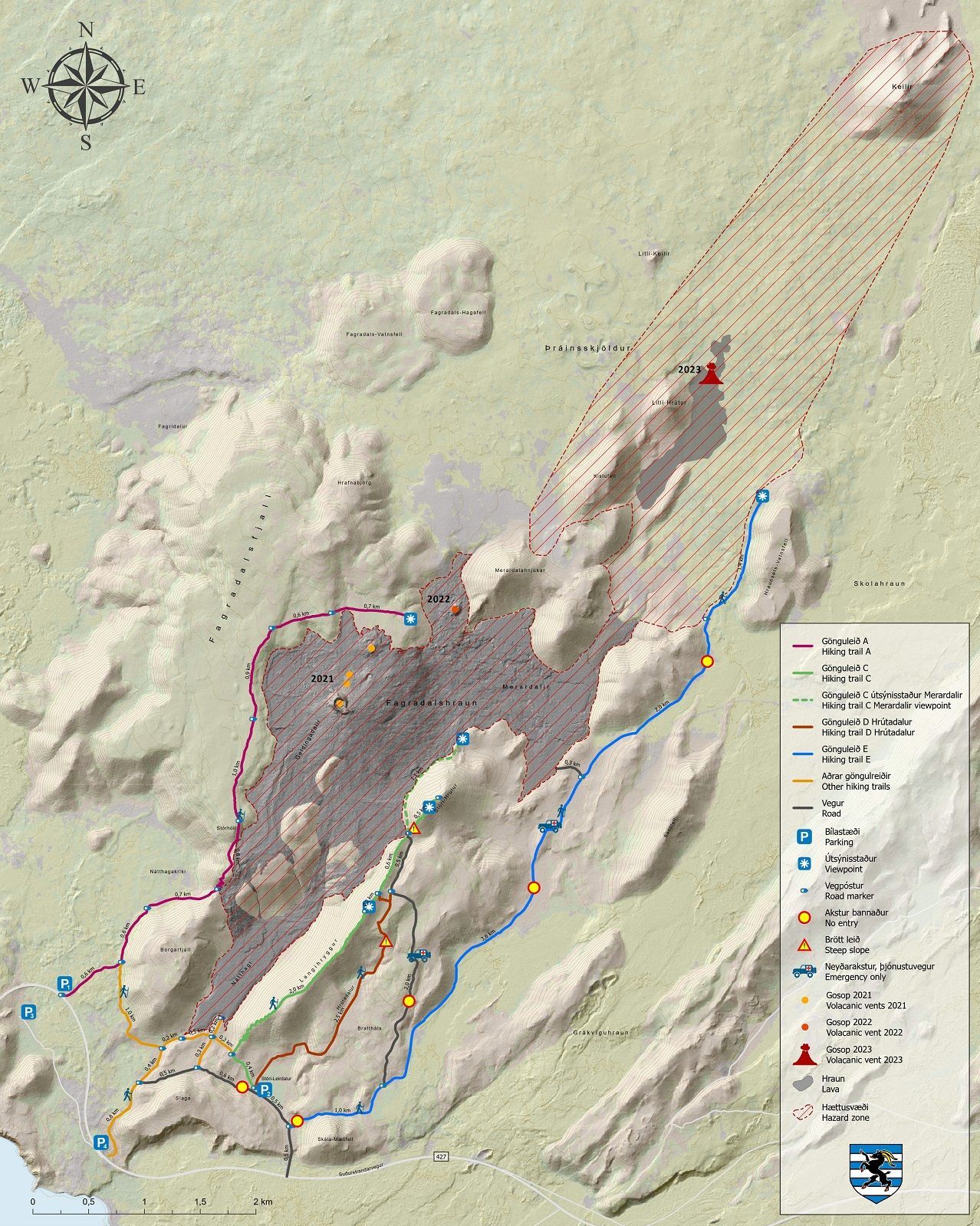 Carte pour les parcours officiels