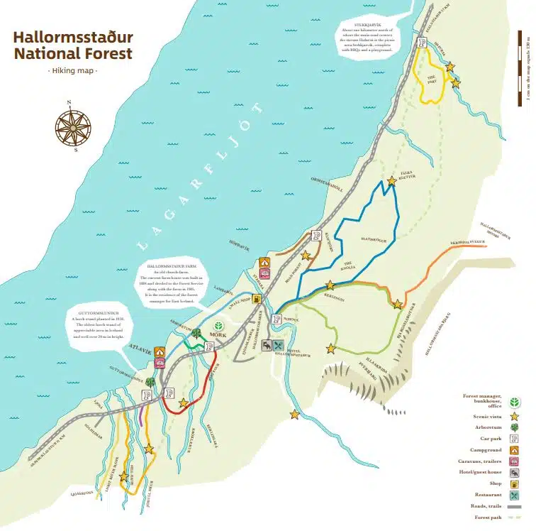 Chemin de randonnée d'Hallormsstadur