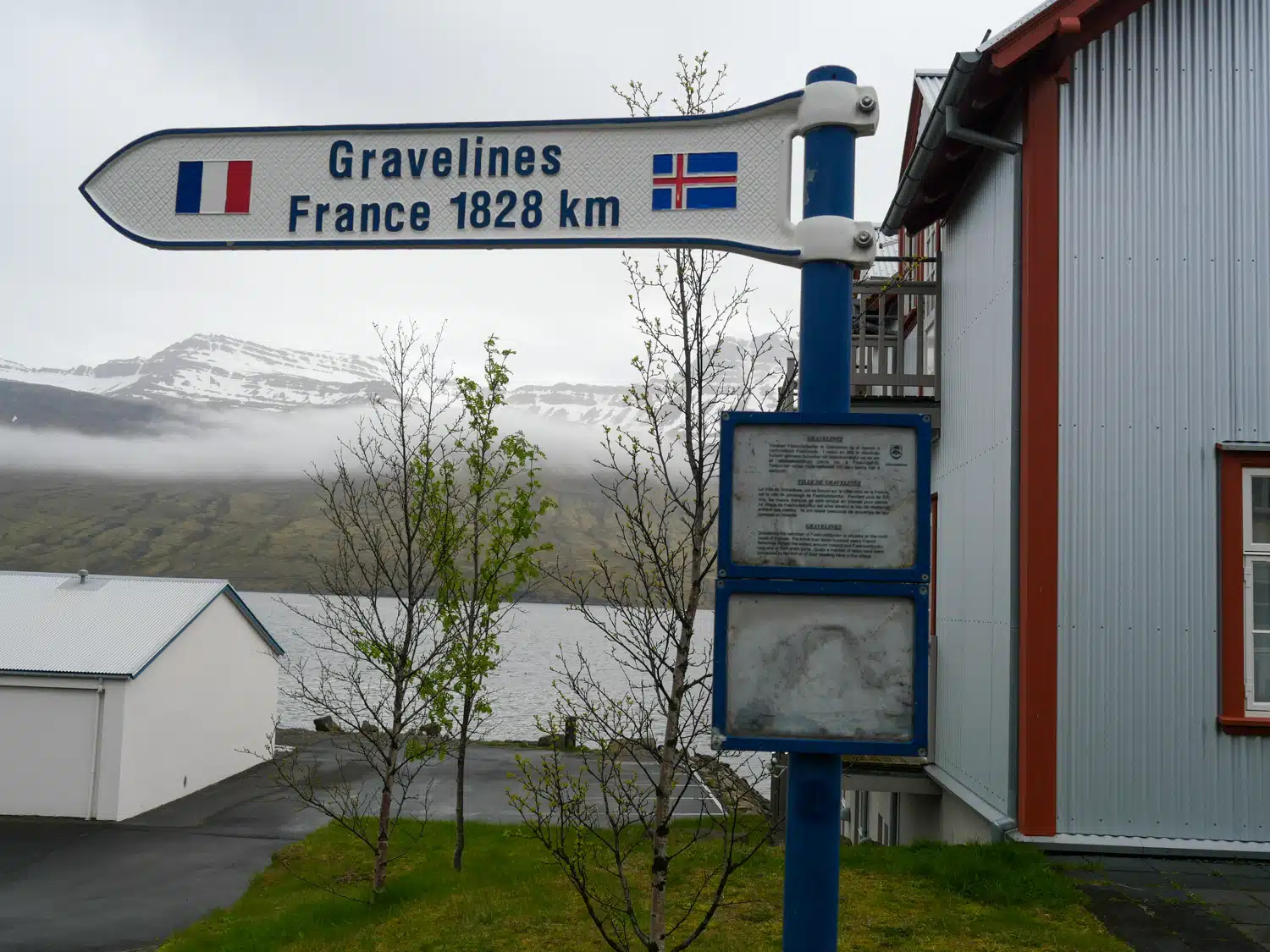 Panneau francais Faskrudsfjordur
