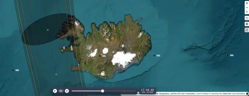 Islande eclipse solaire