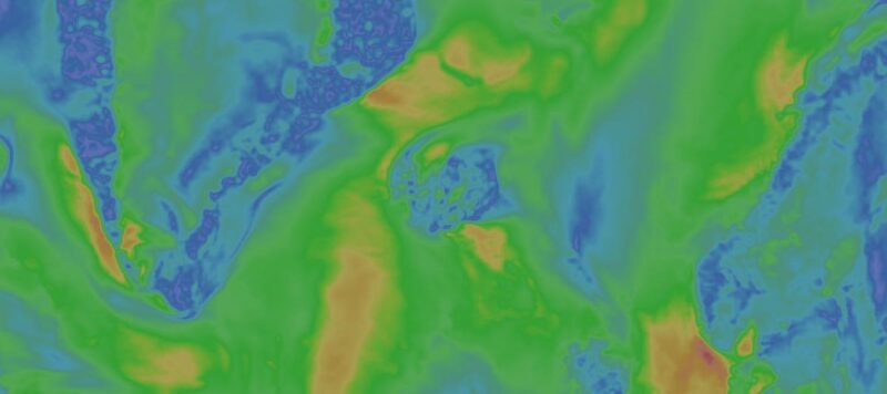 Carte des vents en Islande pour la semaine du 22 au 28 juillet 2026