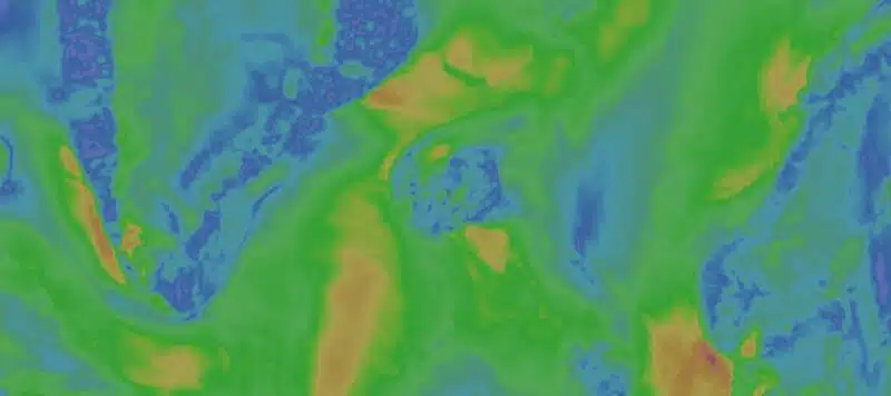 Carte des vents en Islande pour la semaine du 22 au 28 juillet 2026