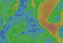 Météo en Islande : la semaine du 27 juillet au 2 août 2026 Carte des vents en Islande, semaine du 27 juillet au 2 aout 2026 (Windy)