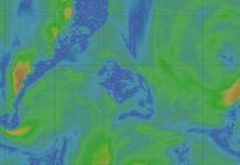 Meteo en Islande : la semaine du 3 au 9 aout 2026 Carte des vents en Islande pour la semaine du 3 au 9 aout 2026 (Windy)