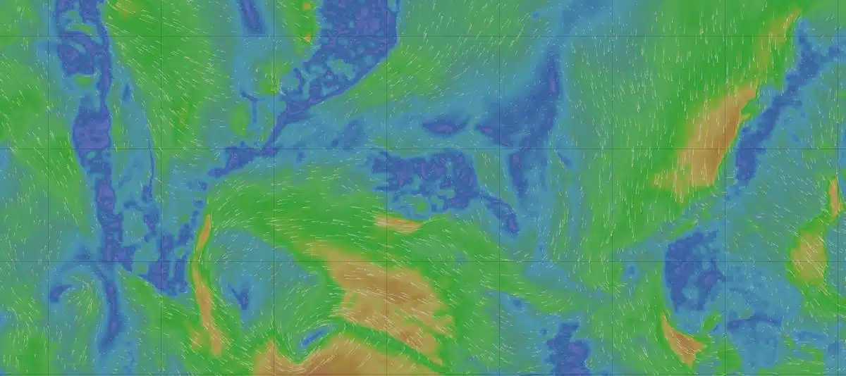 Carte des vents de surface sur l Islande pour la semaine du 17 au 23 aout 2026, modele ECMWF